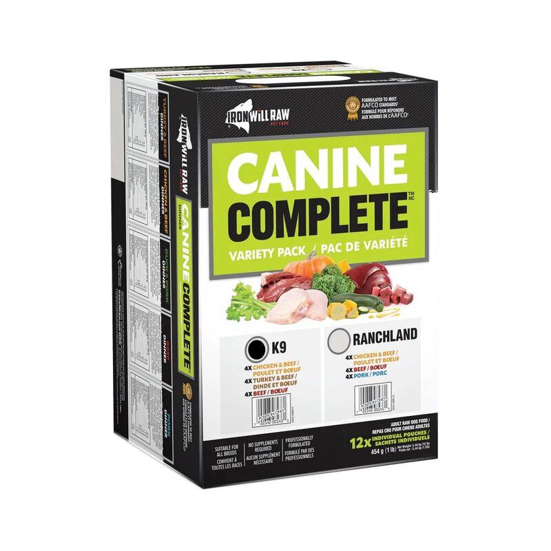 Iron Will Raw Dog Complete K9 Variety Pack 12/1 lb
