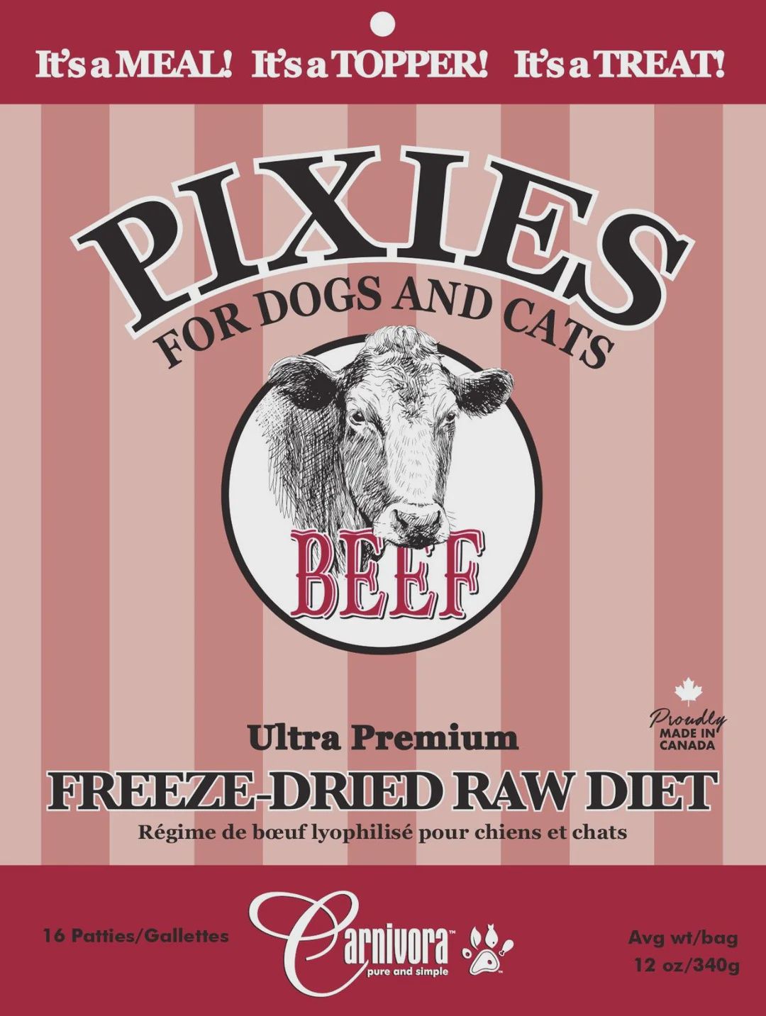 Pixies Freeze Dried Raw Diet Beef 12oz