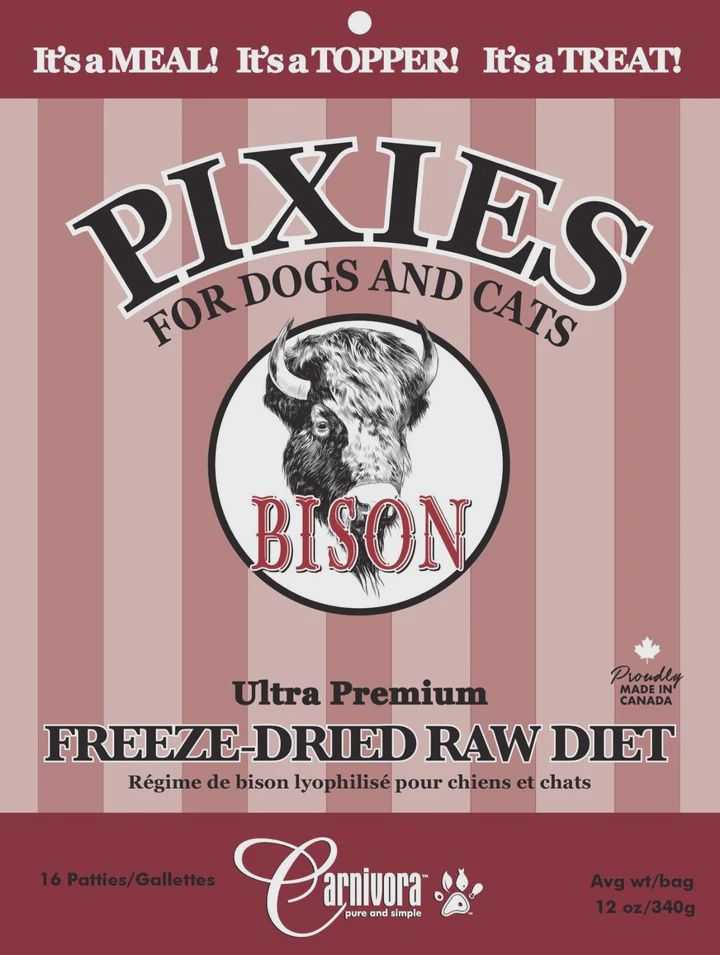 Pixies Freeze Dried Raw Diet Bison 12oz
