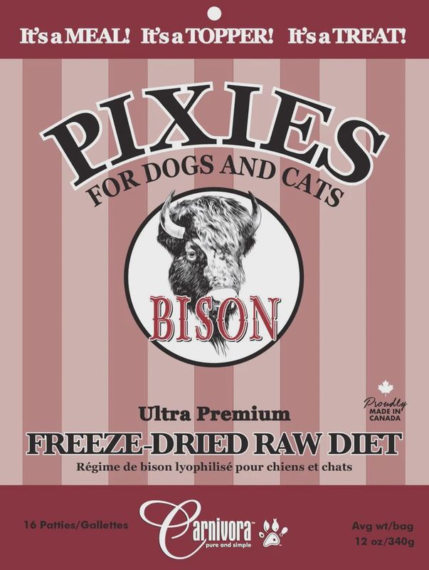 Pixies Freeze Dried Raw Diet Bison 12oz