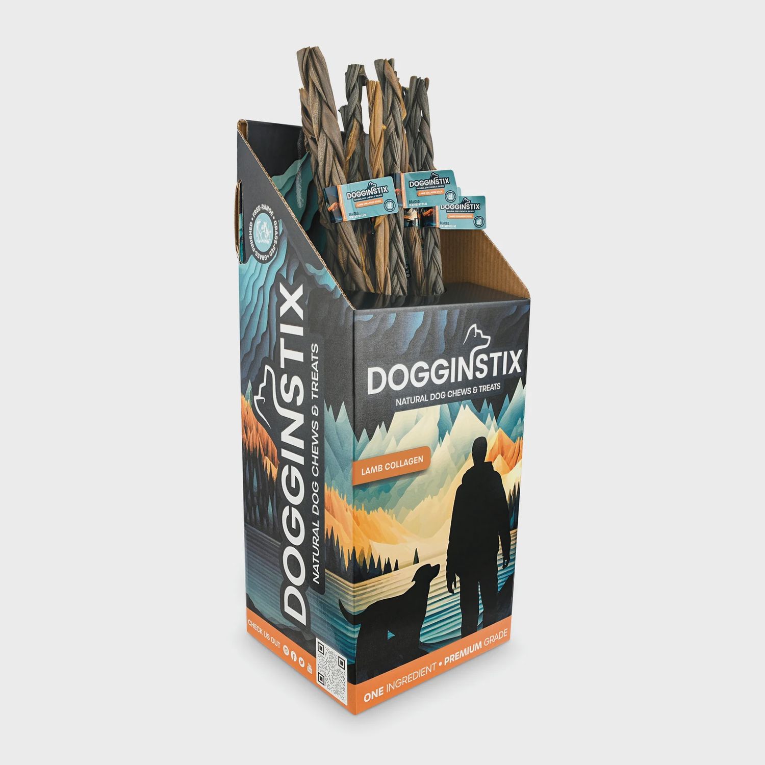 DOGGINSTIX Braided Lamb Collagen 24&quot;