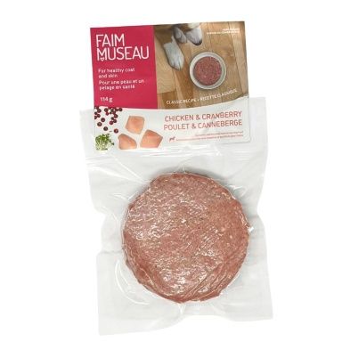 FAIM MUSEAU Single Patty Chicken &amp; Cranberry 114g