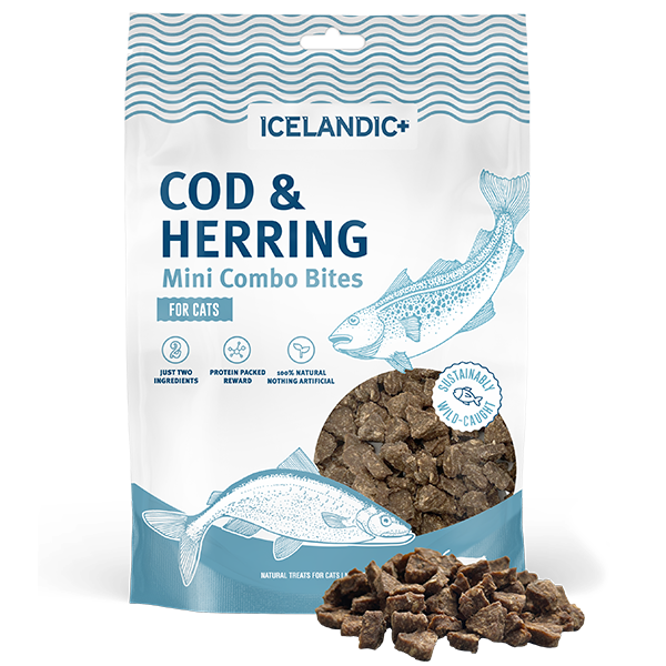 Icelandic+ Cat Combo Bites Mini Cod &amp; Herring 1.75 oz