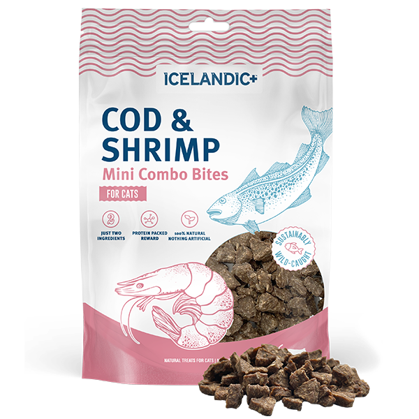 Icelandic+ Cat Combo Bites Mini Cod &amp; Shrimp 1.75 oz