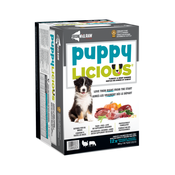 Iron Will Raw Dog Puppylicious Turkey &amp; Beef 12/1 lb