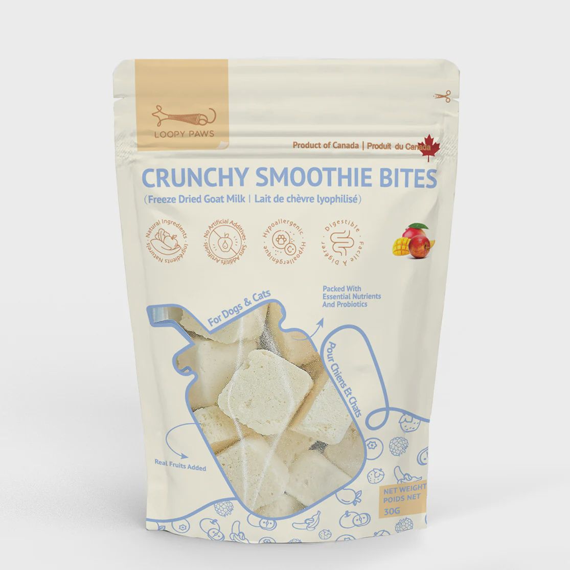Loopy Paws Crunchy Smoothie Bites - Mango &amp; Apple