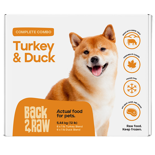 BACK2RAW Dog Complete Combo Turkey and Duck Blend 12lb