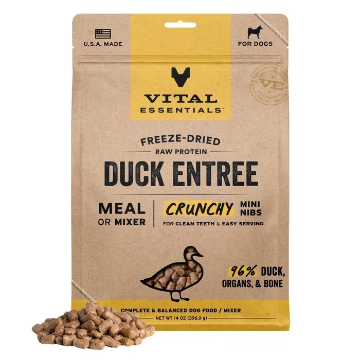 VITAL ESSENTIAL FD Raw Duck Entree Mini Nibs 14OZ
