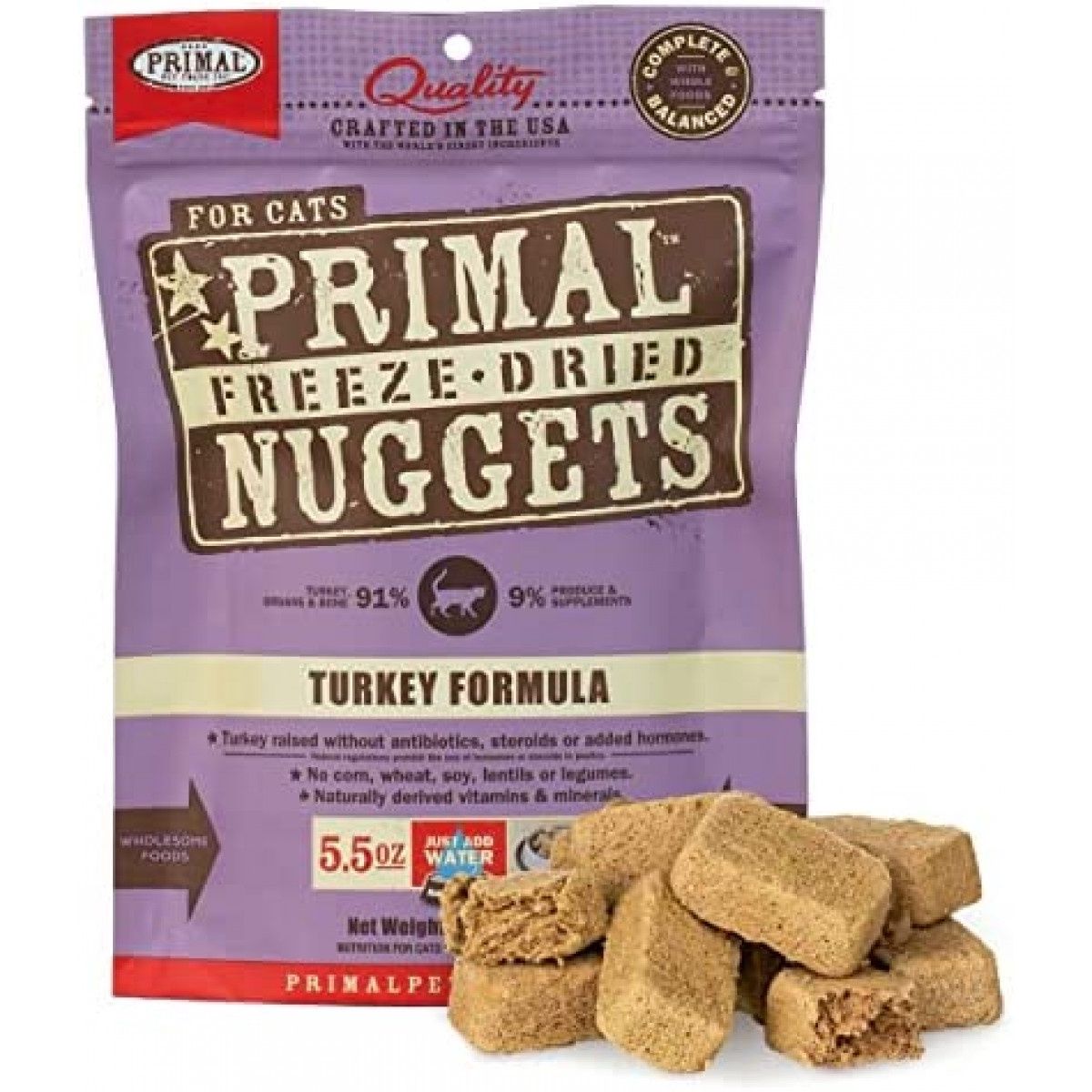Primal Cat Freeze Dried Turkey, Size: 5.5oz