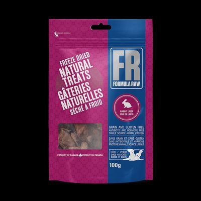 Formula Raw Freeze Dried Rabbit Liver Treats 100g