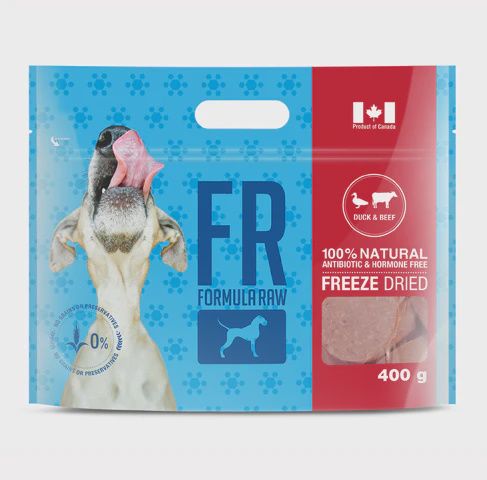 Formula Raw Freeze Dried Duck &amp; Beef for Dog 400g
