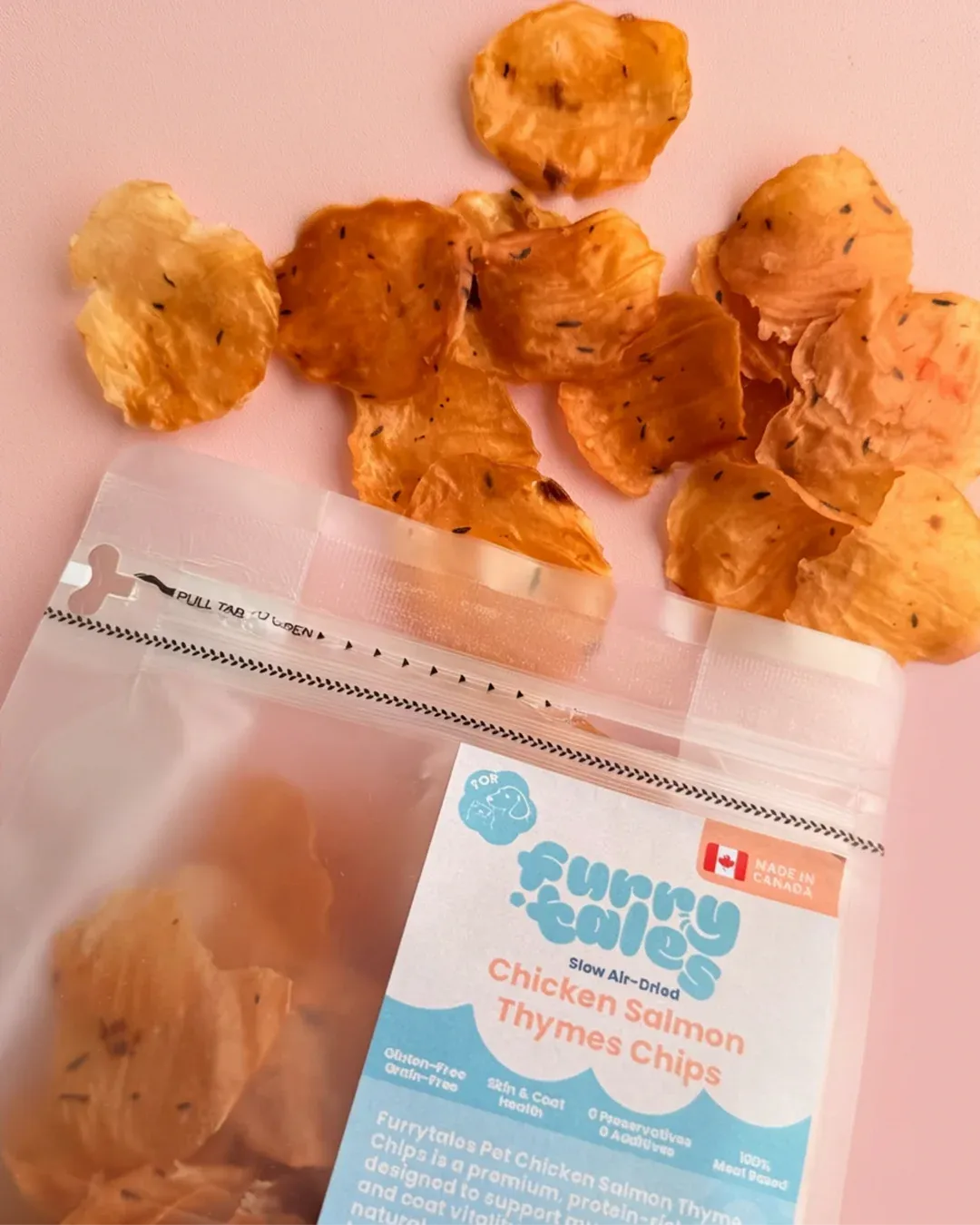 Furrytales Chicken Salmon Thymes Chips 50g