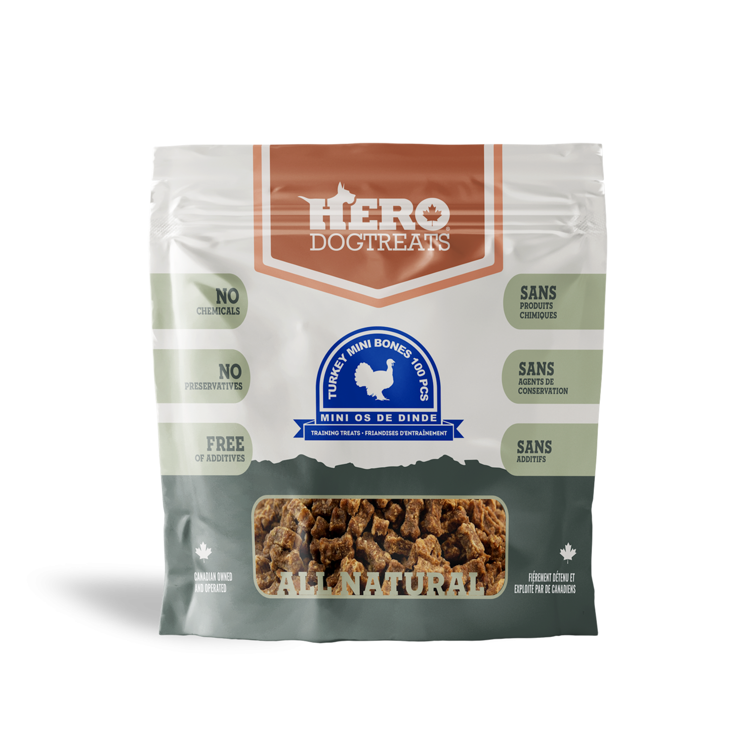 Hero Turkey Mini Bones - 100 pieces