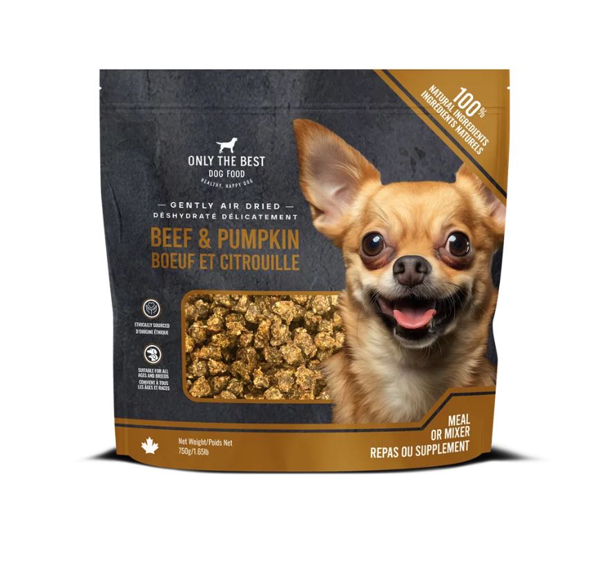 Only The Best Air Dried Adult Dog Food or Mixer - Beef &amp; Pumpkin