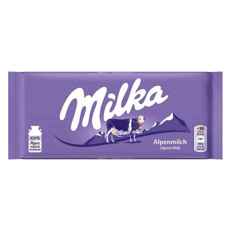 MILKA Chocolate Alpine Milk 3.5oz