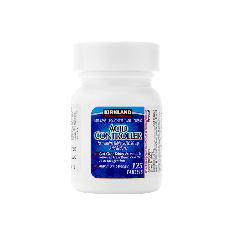Kirkland Acid Controller 2 Packs 125 tablets each