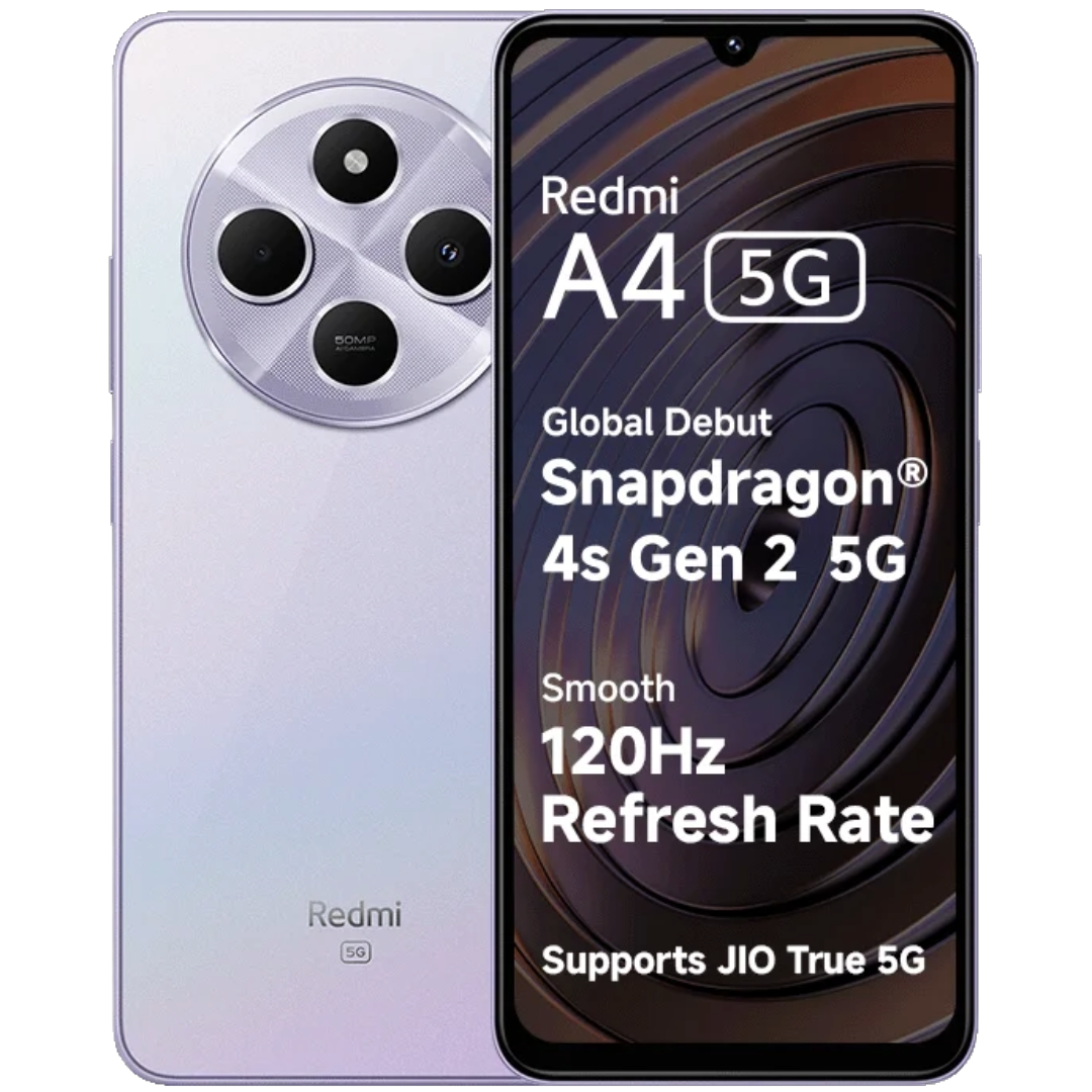 Xiaomi Redmi A4 5G, Color: Sparkle Purple, Size: 4GB/128GB