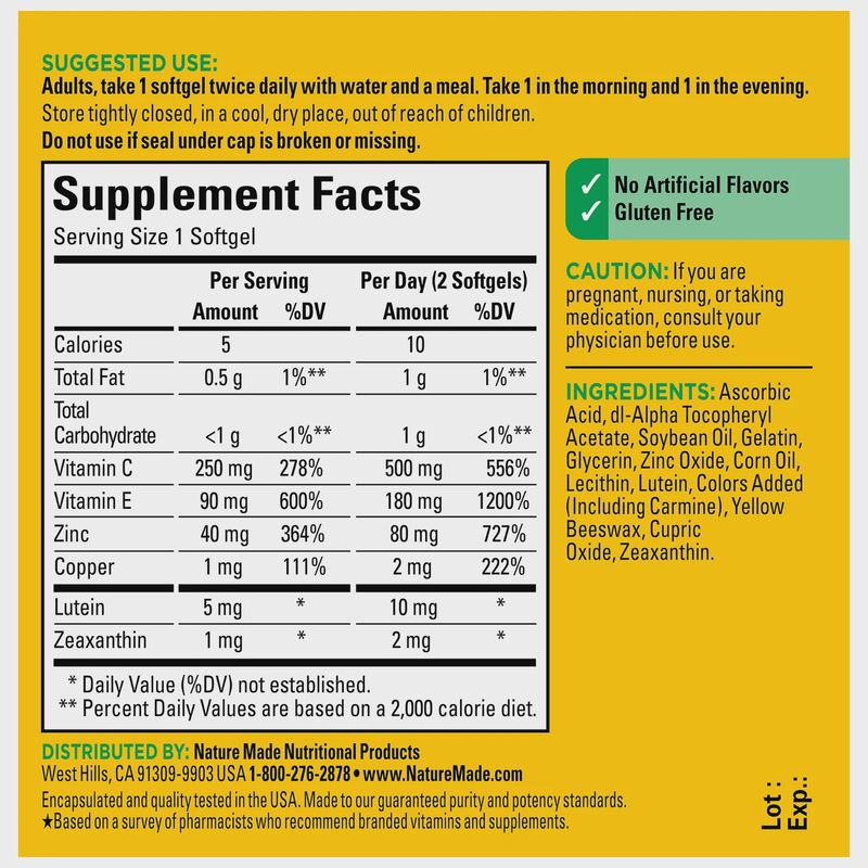 Nature Made Vision (AREDS2) 60 softgels