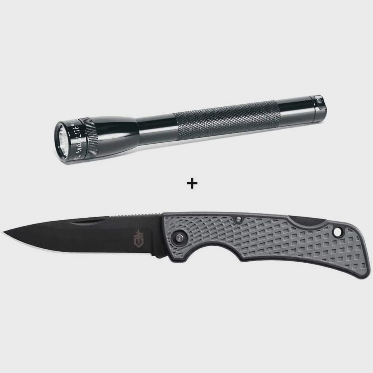 Mini Maglite LED with US1 Pocket Folding Knife