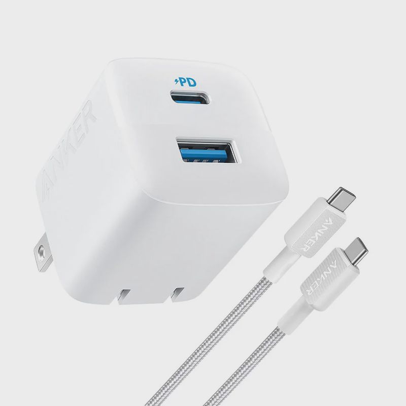 ANKER 2-Port Charger w/USB-C cable