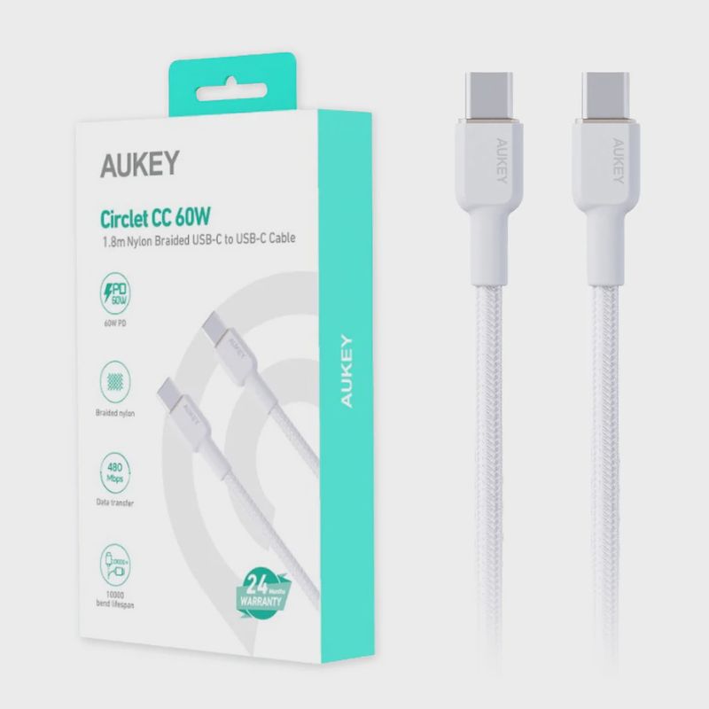 AUKEY Circlet CC 60W 1.8m USB-C Braided Cable