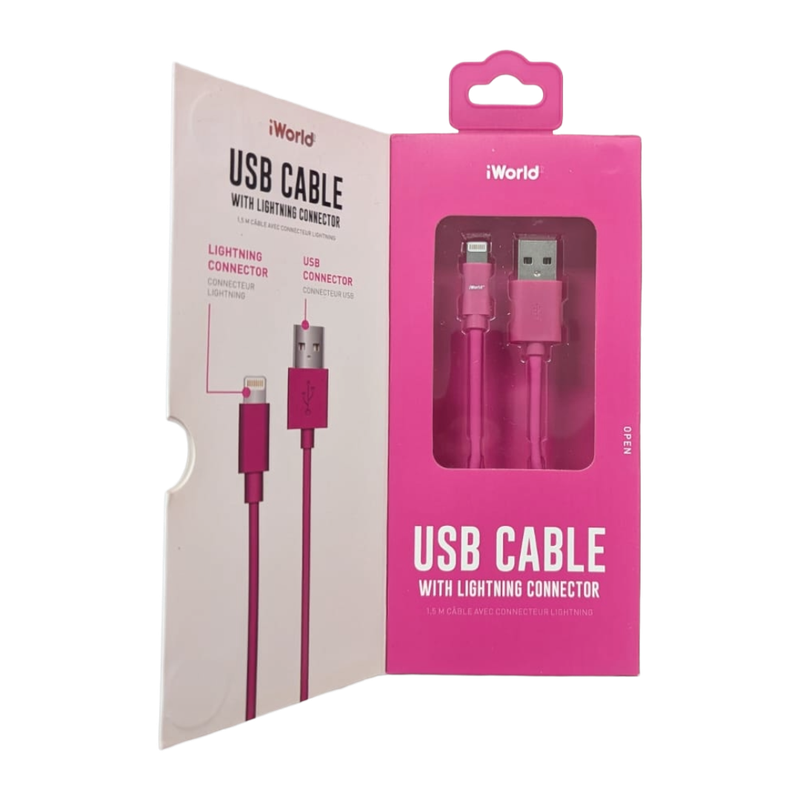 iWorld USB Cable w/Lightning 5ft