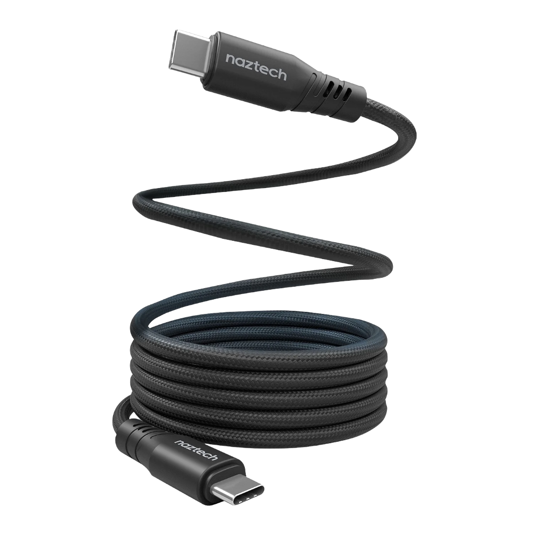 NAZTECH USB-C to USB-C 6ft Magnetic Braided Cable