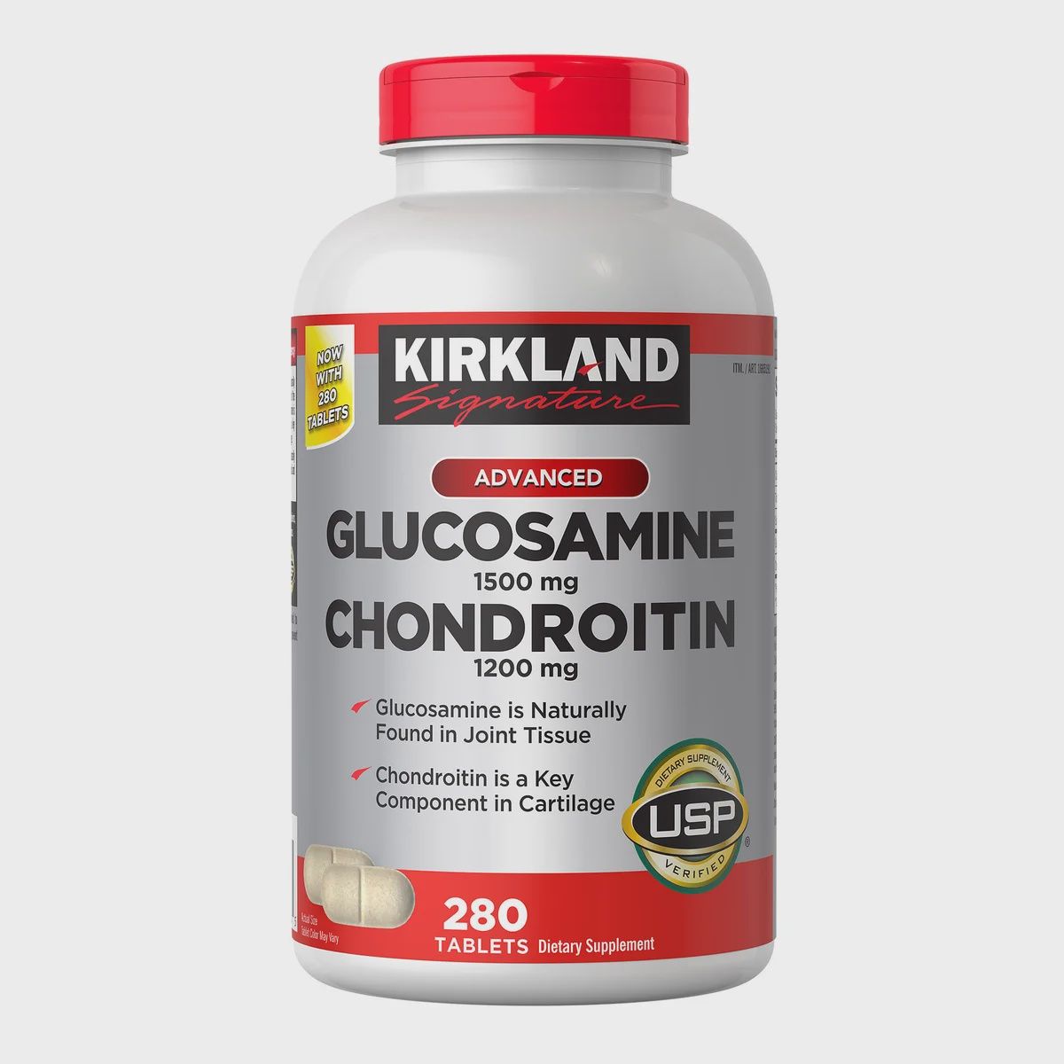 Kirkland Glucosamine 1500mg Chondroitin 1200mg 280 tablets