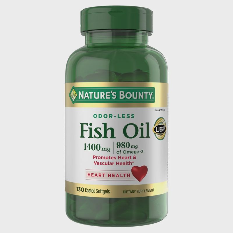 Nature's Bounty Fish Oil 1400mg 130 Coated Softgels