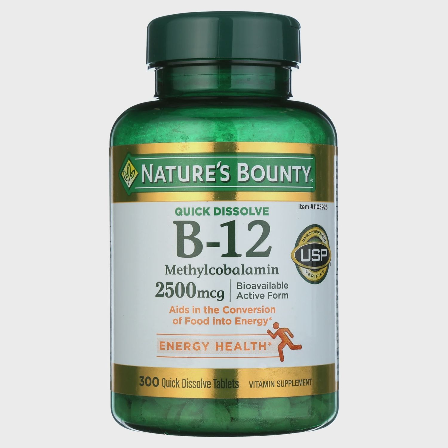 Nature's Bounty Vitamin B12 2500mcg 300 Tablets