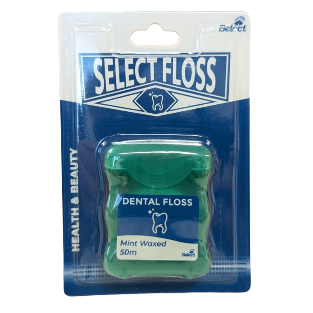 Select Floss Dental Floss Mint Waxed 50m