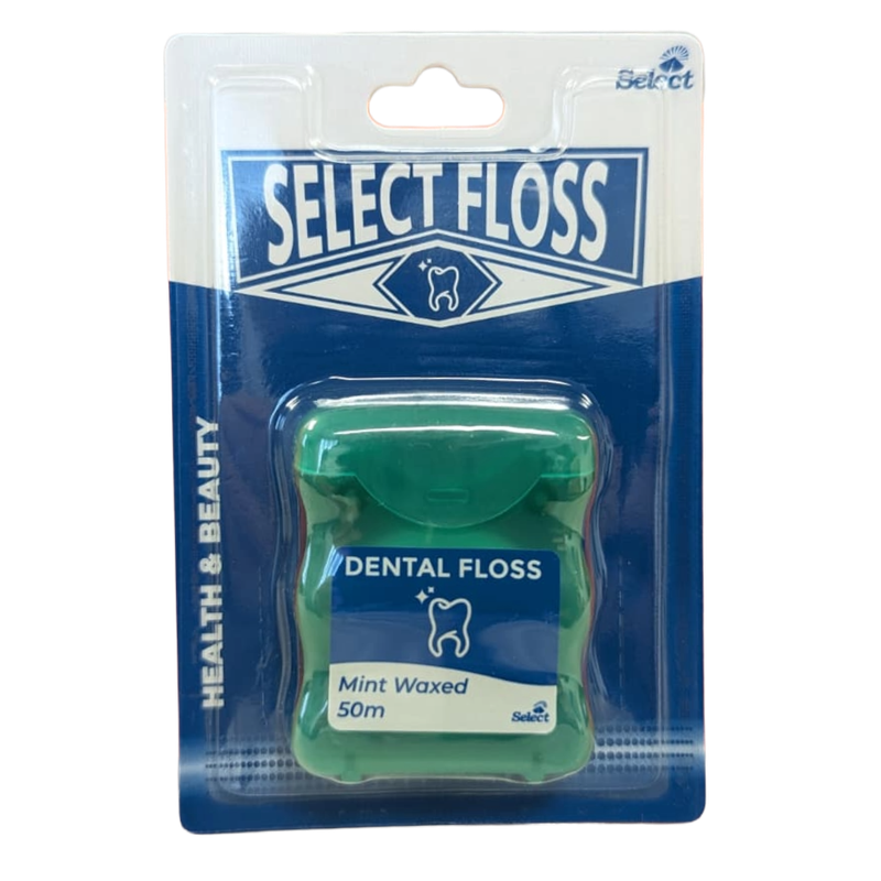 Select Floss Dental Floss Mint Waxed 50m