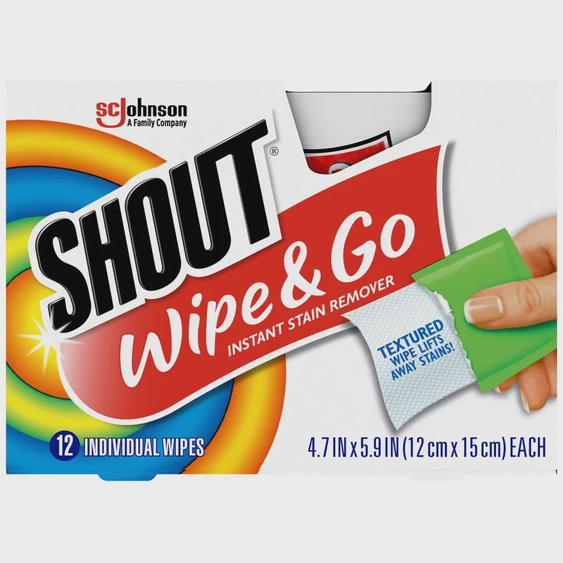 SHOUT Wipe &amp; Go 12 pieces