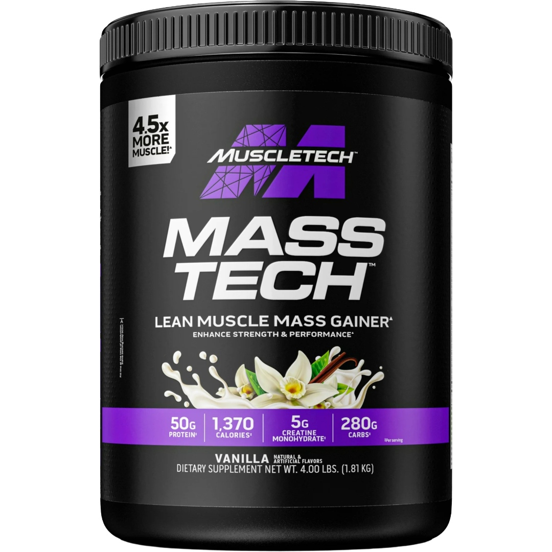 MUSCLETECH Mass Tech Lean Muscle Mass Gainer Vanilla 4lbs