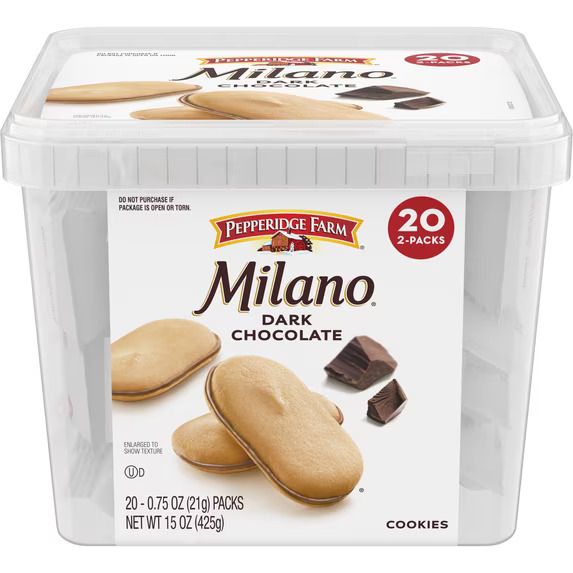 Milano Dark Chocolate  Cookies 20 -  2- Packs