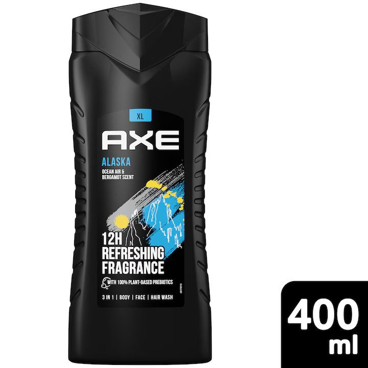 Axe Alaska 3 in 1 Body- Face- Hair Wash, Size: 400ml