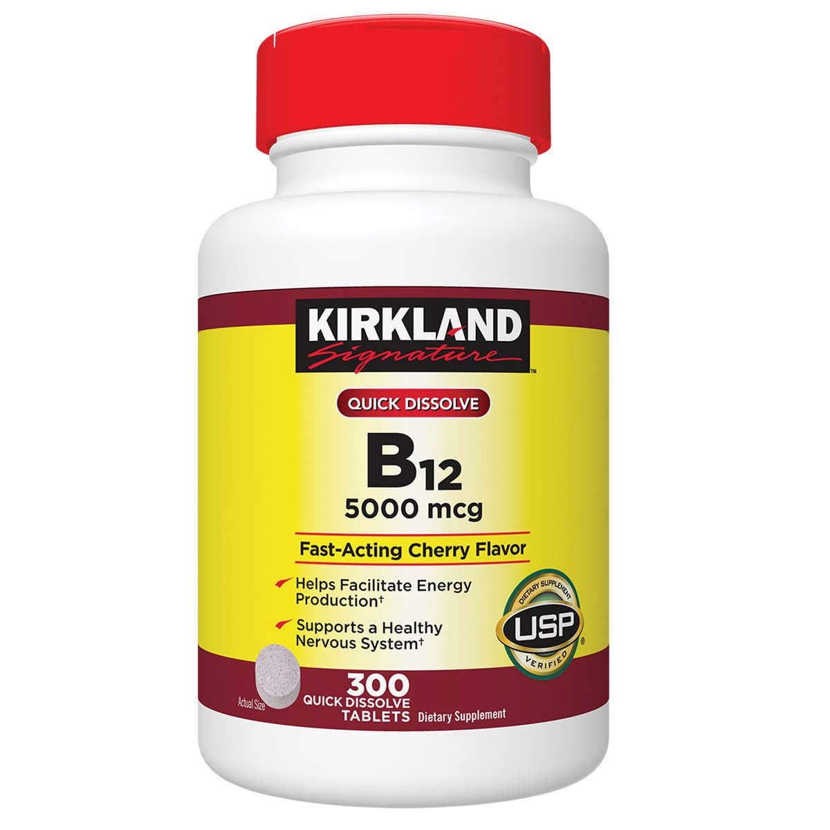 Kirkland Signature B12 5000mcg 300 tablets