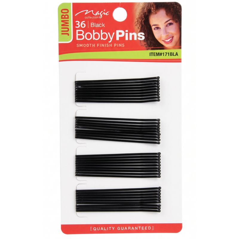 Magic Jumbo Black Bobby Pins (36 ct)