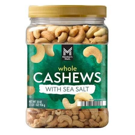 Member's Mark Whole Cashew Sea Salt 33oz