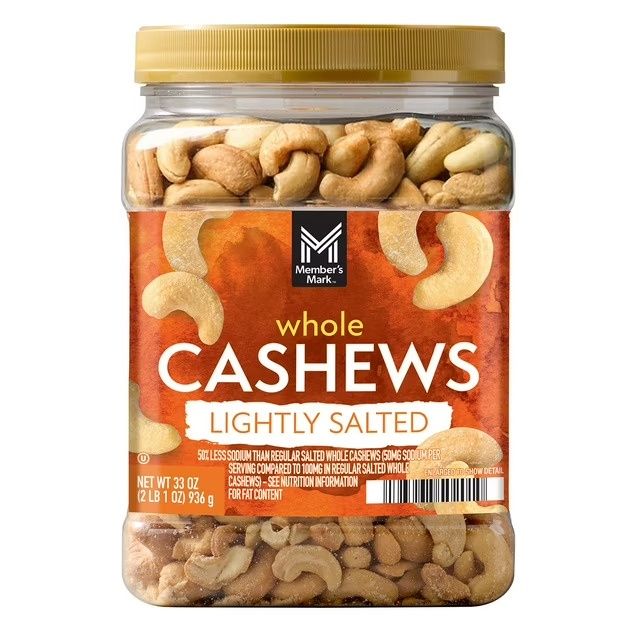 Member's Mark  Whole Cashew Lightly Salted 33oz