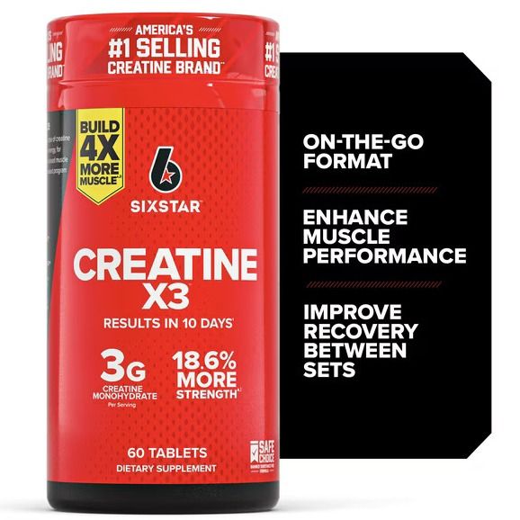 SixStar Creatine X3 Capsules, Size: 60caplets