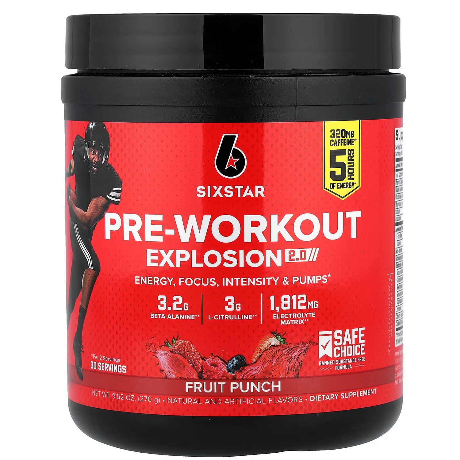 SixStar PRE-Workout 274 g, Size: 274g, Type: FruitPunch