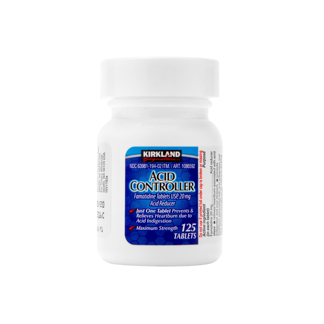 Kirkland Acid Controller 2 Packs 125 tablets each, Size: 20mg