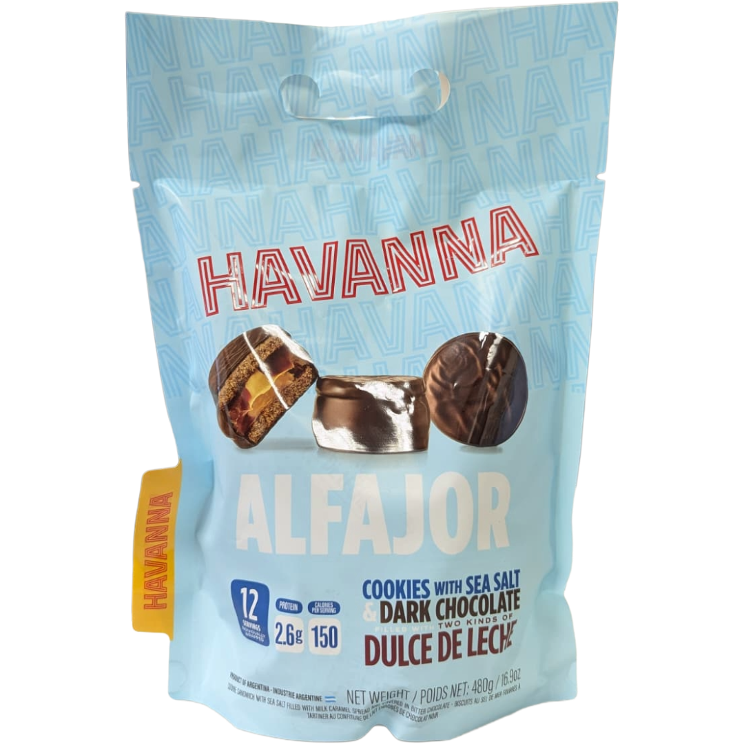 Havanna Alfajor Chocolate, Flavor: DarkChoco-DulceLeche, Size: 16.9oz