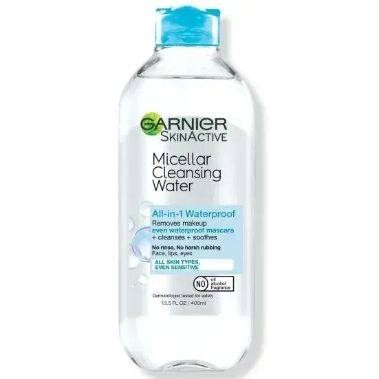 GARNIER Miscellar Water 13.5oz, Size: 400ml, Type: All -in 1 Waterproof