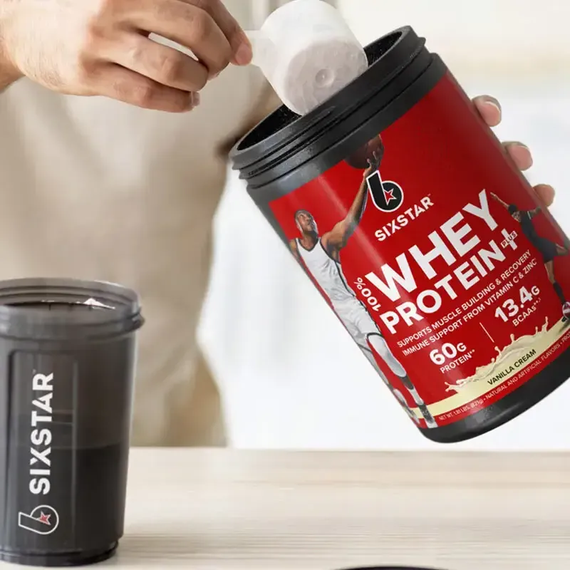 SixStar 100% Whey Protein + 60g Protein per 2 serving, Size: 1.8lb, Type: Triple Chocolate