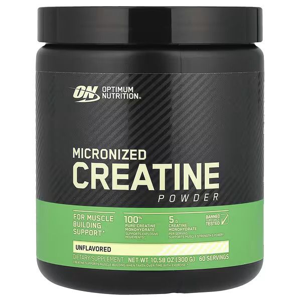 Optimum Nutrition Micronized Creatine Powder, Size: 1.1lb, Type: Unflavored