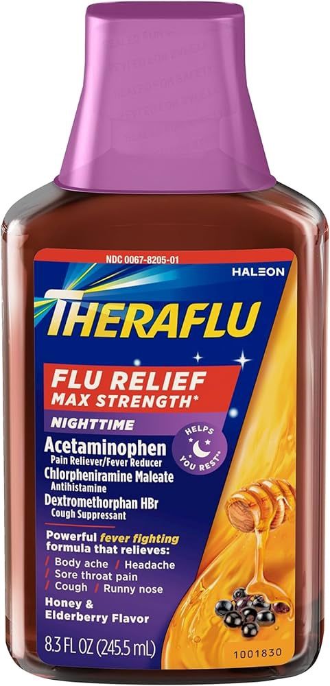 Theraflu Max Strength 8.3OZ, Flavor: NightTime