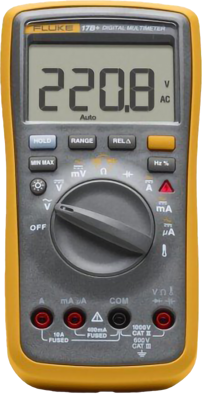 Fluke 600V CATIII Digital Multimeter with Temperature/Frecuency 17B+