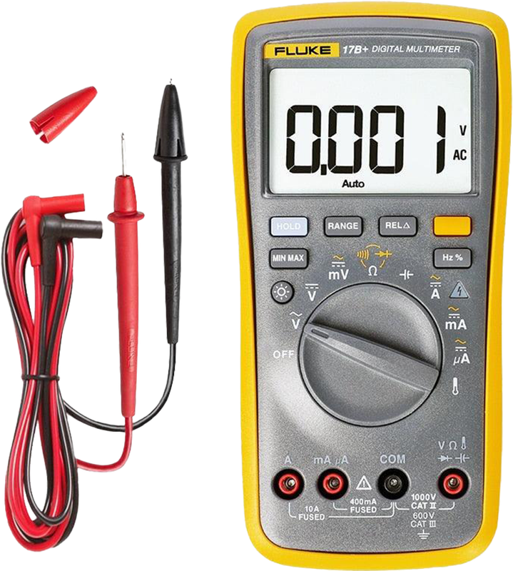 Fluke 600V CATIII Digital Multimeter with Temperature/Frecuency 17B+